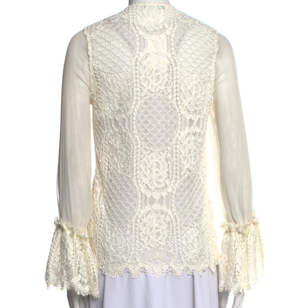 Alexis -Lace Pattern Crew Neck Blouse - image 2